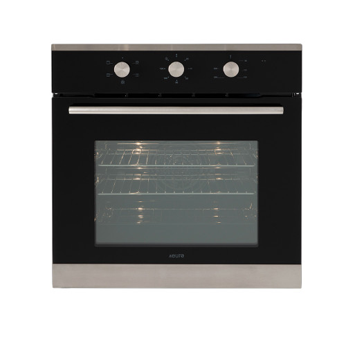 60cm Multifunction Fan Forced Oven Black/Stainless Steel [285415]