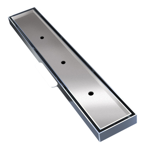 Bermuda Tile Insert Channel, 600mm w/Megaflex™ Flange 80mm Outlet 316 Stainless Steel [141458]