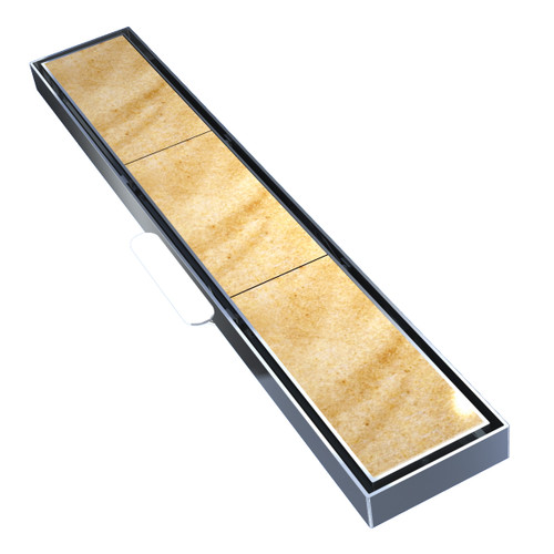Bermuda Tile Insert Channel, 900mm w/Megaflex™ Flange 80mm Outlet 316 Stainless Steel [141459]