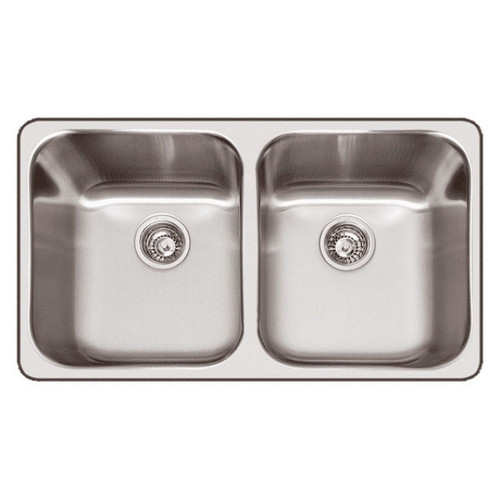 SINK DAINTREE DBL BOWL ONLY 1TH W/-D/TRAY 790MM [068146]