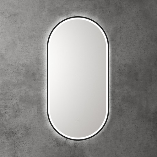 Beau Monde LED Mirror Matte Black Frame [273963]