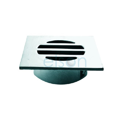 Square Floor Grate 50mm Brass Chrome Suit PVC [025022]