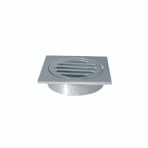 Square Floor Grate 80mm Brass Chrome [025060]