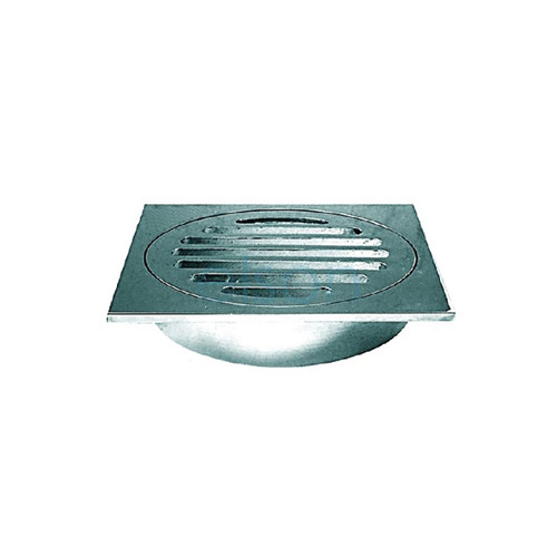 Square Floor Grate 100mm Brass Chrome [025094]