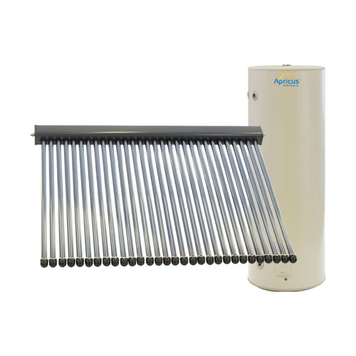 Solar Hot Water with Electric Booster 30 Tube Collectors with 315 Bottom Element SS Tank [120705]