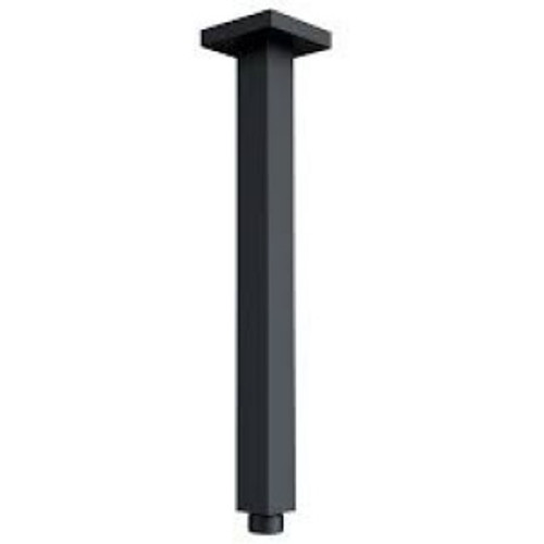 Elba Square Ceiling Shower Arm 300mm Matte Black [254598]