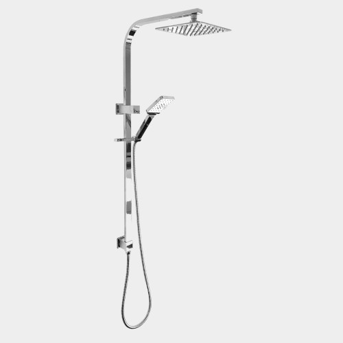 Elba Square Rail Twin Shower Chrome 3Star 9lpm [254622]