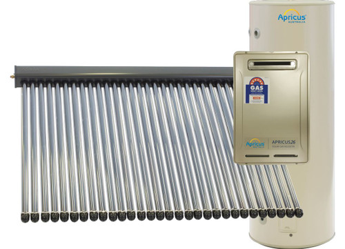 Solar Hot Water with Gas Booster 44 Tube Collectors with 400L GL Tank Natural [128066]