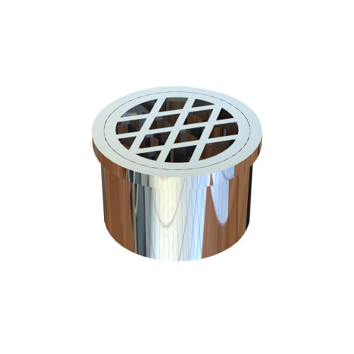 Plastic Round Floor Waste 80mm In Pipe Chrome [024931]