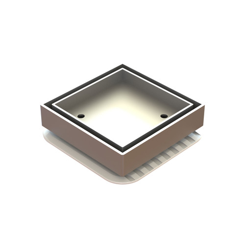 Bermuda Square Tile Insert Grate Floor Waste w/Megaflex Flange 50mm Outlet Chrome [112178]