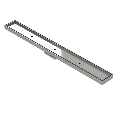 Bermuda Tile Insert Grate Channel 900mm W w/Megaflex Flange 50mm Outlet 316 Stainless Steel [126019]