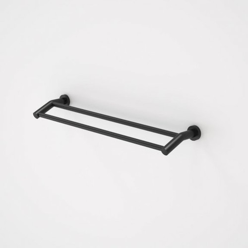 Cosmo Metal Double Towel Rail 630mm Black [192668]