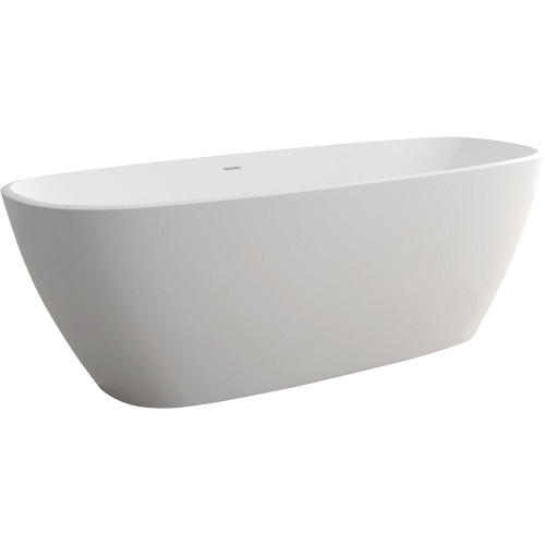 Marissa Freestanding Cast Stone Bath 1700mm Matte White [158189]