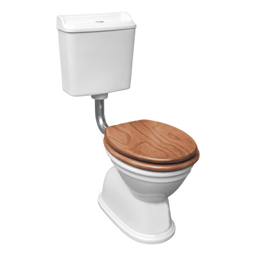 Colonial Feature Toilet Suite S Trap with Oak Seat 4Star [198671]